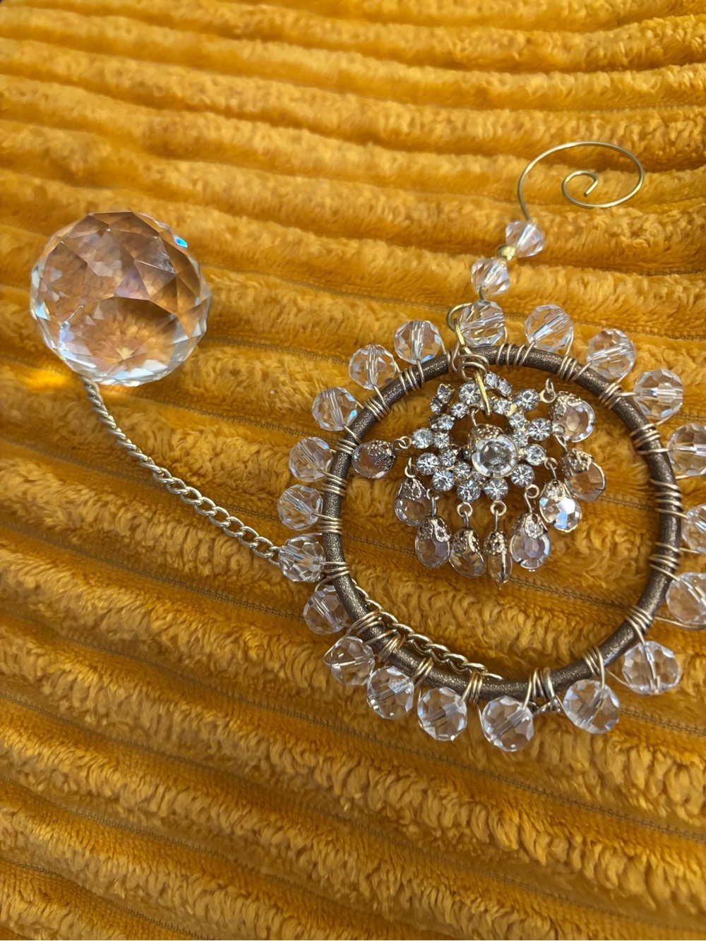 Hand Crafted Crystal Sun Catcher with Silver Chain - Picture 8 of 9